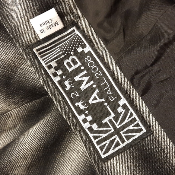 L.A.M.B. Black Stripe Pieced Chevron Skirt (flaws) - Picture 9 of 16